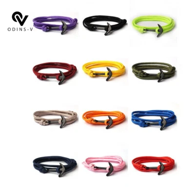 Men Women Bracelet Nylon Wristband Surfer paracord Gift Wrap Layer Anchor  Color - Image 1 of 4