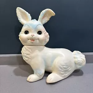 Edward Mobley Bunny 1961 goma conejo chirriante ojos dormidos cabeza gira de colección - Imagen 1 de 14