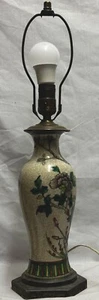 ANTQ Chinese Electric Table Lamp Converted From Vase- Porcelain 19th Century 15” - Picture 1 of 19