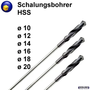 Schalungsbohrer PROFI HSS Länge 600mm Ø 6 8 10 12 14 16 18 mm für Holz+ Stahl - Bild 1 von 1