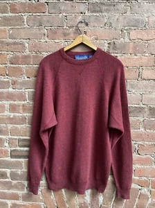 Gieves And Hawkes Men's Sweater, Sz Large, Red Medley 100% Cashmere - Picture 1 of 6
