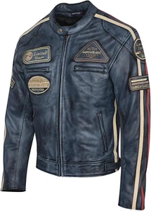 Giubbotto Moto in Pelle Da Uomo ASPIDEX Vintage Custom & Café Race Stile Harley - Foto 1 di 12