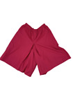 Napa Valley Wide Leg Pull On Shorts Womens Size 14 Front Slash Pockets Pink USA