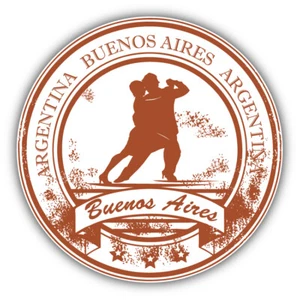 Buenos Aires Argentina Grunge Dance Stamp Car Bumper Sticker Decal - "SIZES" - Picture 1 of 1