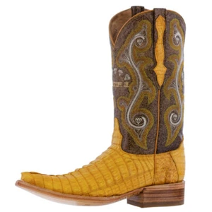 Botas para Hombre Verdadero Buttercup Cocodrilo Occidentales Cuero Puntera Puntera - Imagen 1 de 4