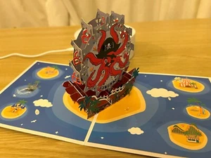 3D pop up lovely pirate ship card - Picture 1 of 2