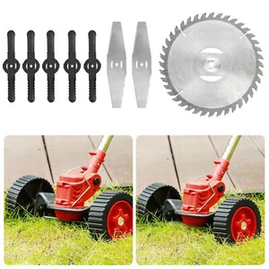 8stk Kunststoff Metall Messer Ersatzmesser Klingen Für Akku-Rasentrimmer Neu - Bild 1 von 9