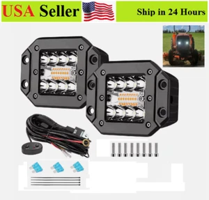5"inch 72W Flush Mount LED Work Light Pods Strobe Offroad Day Driving Fog Lights - Picture 1 of 6