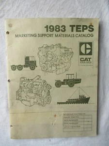 1983 CAT TEPS Caterpillar Engine Marketing Support Material Catalog Manual - Picture 1 of 15