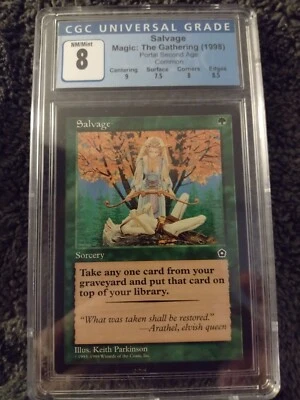 Salvage Portal Second Age Graded 8 NM/Mint MTG Magic The Gathering - Image 1 of 2