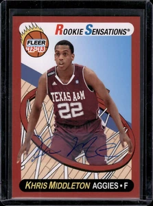 Khris Middleton Texas A&M Basketball Fleer Retro Rookie Autograph Card Bucks Rc - Picture 1 of 1
