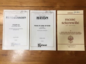 Lot Of 3 G. Schirmer & Kalmus Choral Score Books Mendelssohn, Haydn, Gounod - Picture 1 of 11