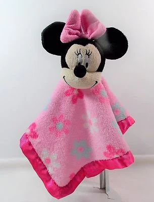 Disney Baby Minnie Mouse w/Pink Flowers Lovey Security Blanket Plush - Image 1 of 4