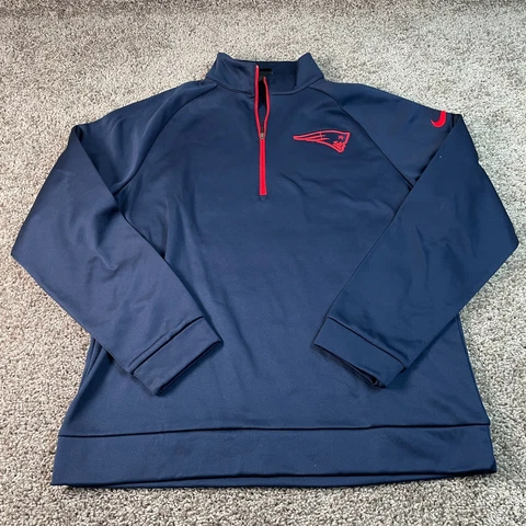 New England Patriots Sweater Adult Large Blue Red Nike Football Pullover Men Cover