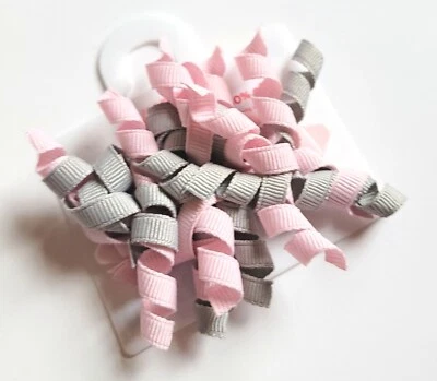 NWT Gymboree Girl  "Tres Fabulous" Curly Hair Clips Gray Pink Vintage 2010 - Image 1 of 2