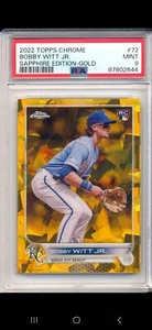 2022 Topps Chrome Sapphire Bobby Witt Jr Gold Refractor RC #/50 PSA 9 - Picture 1 of 1