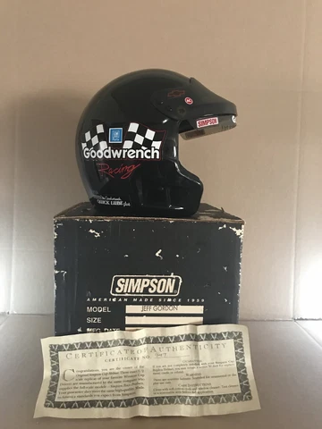 Dale Earnhardt Nascar Winston Cup Mini 1/2 Scale Simpson Helmet COA 1993 Cover
