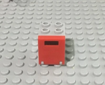 LEGO 2x2x2 Light Bluish Gray Box Container with Red Pull Down Door - Image 1 of 2