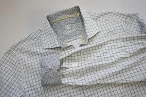 Camisa de vestir para hombre Bugatchi calce clásico a cuadros abotonados para hombre talla 17 36/37 XL - Imagen 1 de 9