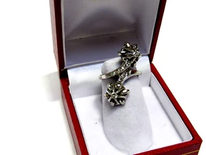 unique VINTAGE OLD MINE CUT PLATINUM DIAMOND RING - Picture 1 of 12