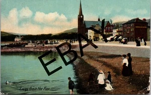 LARGS FROM THE PIER SCOTLAND 1921 VINTAGE POSTCARD - Picture 1 of 2