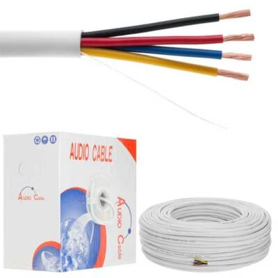 16/4 AWG 500FT CL2 Speaker Cable Home Audio Stereo Indoor LED Extension White - Image 1 of 4