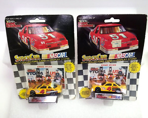Racing Champions Lot of 2 Ernie Irvan NASCAR 1:64 Diecast Stock Car/Card/Stand