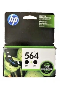NEW Genuine HP 564 Twin Pack Black Ink 2 Cartridges Exp. May 2016 - Picture 1 of 1