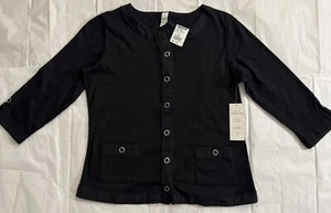 Neu mit Etikett - Damen Strickjacke Gr. Small schwarz - Thomas & Olivia - Druckknöpfe - Bild 1 von 5
