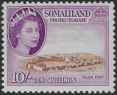 SOMALILAND PROTECTORATE 1953-58. 10/- FINE MNH.  SG. 148.     (D296) - Image 1 of 2