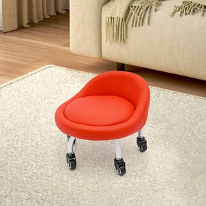 5-Wheel Red Footrest Stool Max Load 100kg Footrest Stool/Normal Stool For Home - Picture 1 of 20