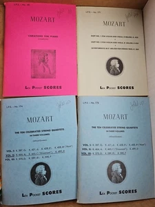 4 Vintage Lea Pocket Scores MOZART Nos. 89 171 174 175 L.P.S. Music Scores Books - Picture 1 of 14