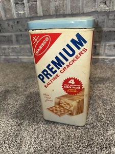  Vintage Nabisco Premium Bilingual Saltine Cracker Tin-Retro - Picture 1 of 7