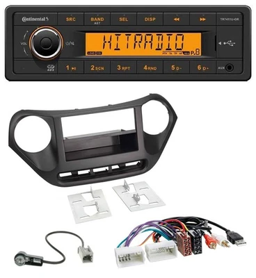 Continental 1DIN USB AUX MP3 Autoradio für Hyundai i10 (ab 2013) AUX USB - Bild 1 von 4