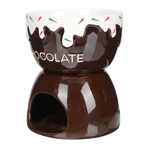 Chocolate Melting Furnace Fondue Pots Ceramic Cheese Dessert Cup - Picture 1 of 12