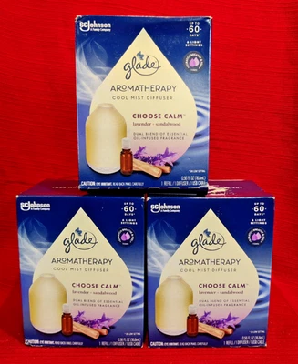 3 Glade Aromatherapy CHOOSE CALM Cool Mist Essential Oil Diffuser Kit w/Refill - Image 1 of 3