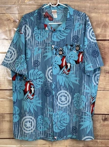 Marvel Herren XXL Big/Tall Button Down Hemd Comics Hawaii Print Baumwolle Tasche - Bild 1 von 7