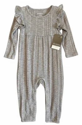 Mono bebé niña Okie-Dokie tejido acanalado manga larga con volantes talla 12 meses nuevo con etiquetas Foto 1 de 4