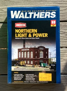 WALTHERS CORNERSTONE 1/87 HO NORTHERN LIGHT & POWER BUILDING KIT # 933-3021 F/S - Picture 1 of 12