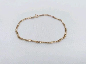 Hermosa delicada pulsera de oro amarillo de 14K - Imagen 1 de 8