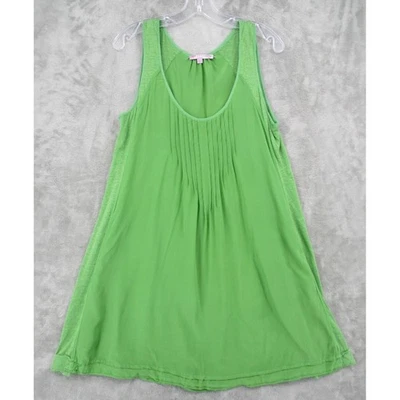 Calypso St Barth Dress Womens Medium Silk Linen Pocket Mini Pleated Beach Resort - Image 1 of 4