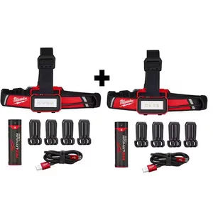 Milwaukee 600 Lúmenes LED REDLITHIUM USB Bajo Perfil Casco Faro (Paquete de 2) - Imagen 1 de 7
