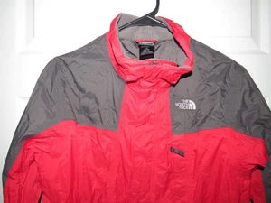 THE NORTH FACE Boy's Large 14 16 Full Zip Jacket Red Gray Logos Fall Spring - Picture 1 of 5