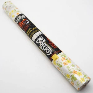 Vtg '70s Contact Paper Adhesive Plastic 939 Floral Daisy Flower Power Groovy - Picture 1 of 5