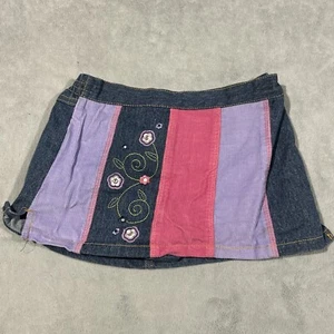 Vintage 2005 My Little Pony Ruched Skirt Kids 6Y Y2K Corduroy Striped Flowers - Picture 1 of 8