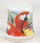 China Thimble featuring Red Macaw Parrot Gran Canaria