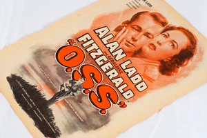 1940's Movie OSS Alan Ladd & Geraldine Fitzgerald Movie Advertising 11x8.5 - Picture 1 of 9