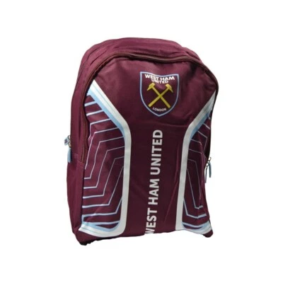 West Ham United FC Backpack Rucksack Flash School Bag Fan Gift Official Licensed - Image 1 of 4