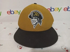 Pittsburgh Pirates 59Fifty New Era Authentic MLB Hat Cap Gold Black Size 7 3/8 - Picture 1 of 7