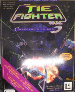 Star Wars TIE Fighter Collector’s CD-ROM Big Box PC Game DOS Complete LucasArts - Foto 1 di 3